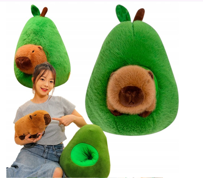 ☺️🎁👍 KAPIBARA W AWOKADO 2W1 PLUSZAK ZABAWKA MASKOTKA PLUSZOWA PRZYTULANKA 45CM