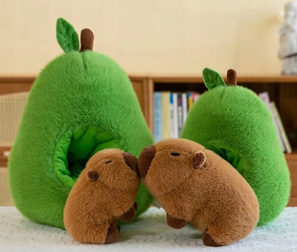 ☺️🎁👍 KAPIBARA W AWOKADO 2W1 PLUSZAK ZABAWKA MASKOTKA PLUSZOWA PRZYTULANKA 45CM