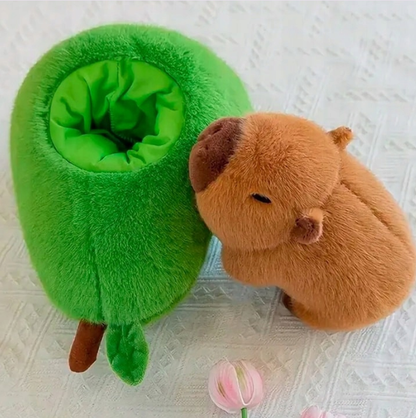 ☺️🎁👍 KAPIBARA W AWOKADO 2W1 PLUSZAK ZABAWKA MASKOTKA PLUSZOWA PRZYTULANKA 45CM