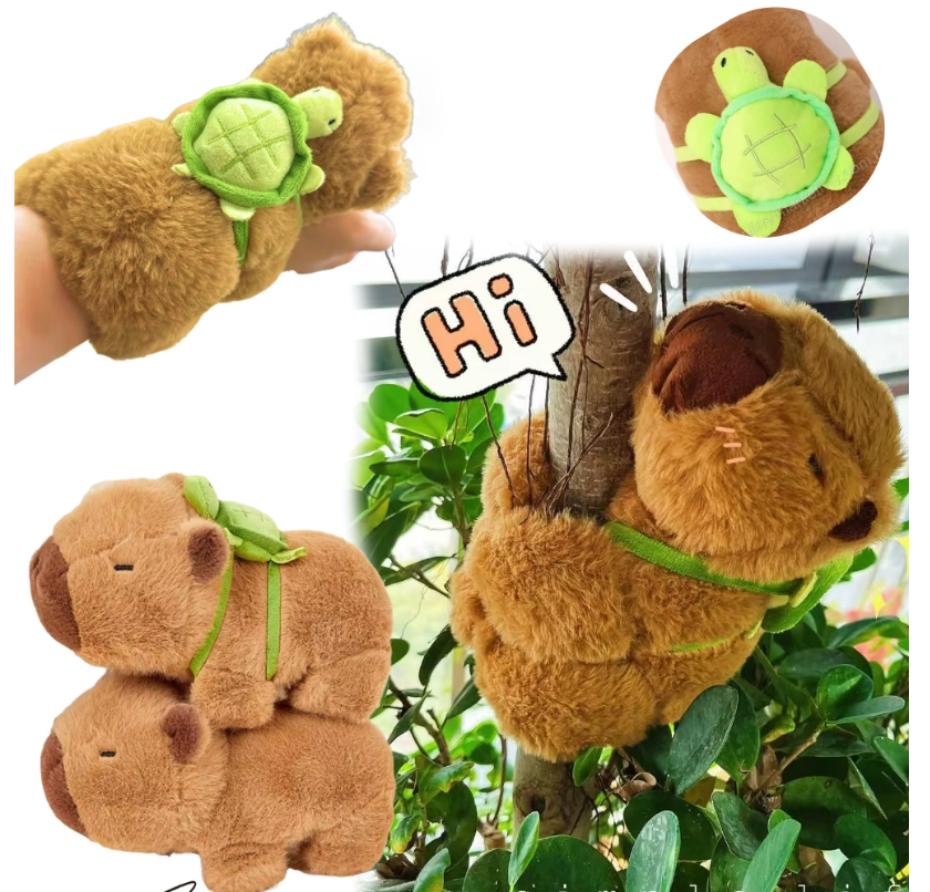 🙉🧸🎁💥 BRANSOLETKA KAPIBARA ŻÓŁW ZWIERZĘTA ZABAWKI PLUSZOWY ŁADNY PLECAK NAKRĘCANY