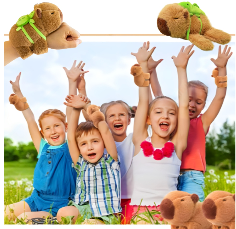 🙉🧸🎁💥 BRANSOLETKA KAPIBARA ŻÓŁW ZWIERZĘTA ZABAWKI PLUSZOWY ŁADNY PLECAK NAKRĘCANY