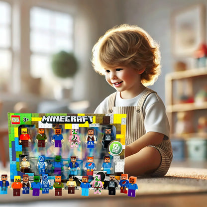 ⚡🎁✨KLOCKI MINECRAFT FIGURKI 12 SZTUK AKCESORIA ZESTAW FIGUREK DLA DZIECI PREZENT